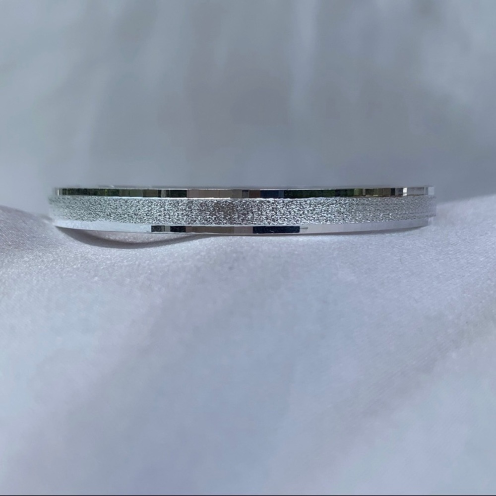 Glitz & Glitter Titanium Silver Bangle